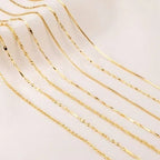Pure Color Silver Necklace Clavicle Chain Female