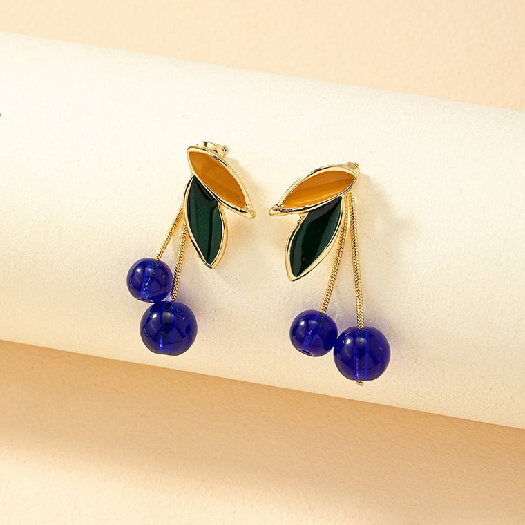 European And American Style Personality, Trend, Fashion Cherry-shaped Earrings