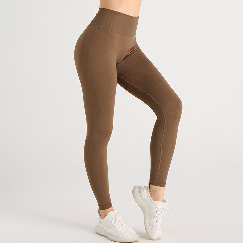 Outdoor V-waist Peach Hip Raise Seamless Sports Leggings