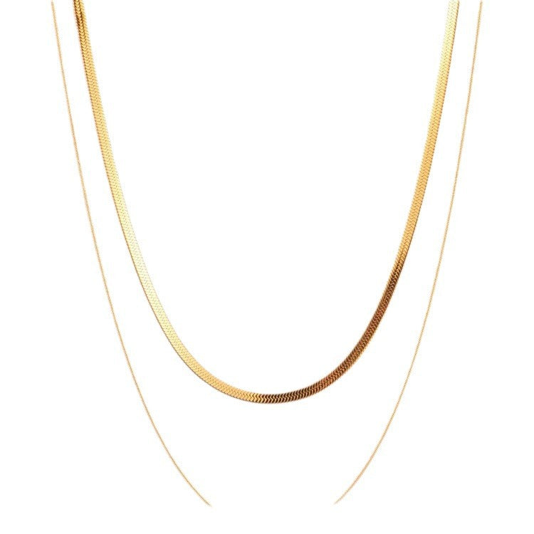 European And American Style Double-layer Necklace For Women