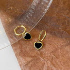 Black Heart Temperamental Earrings
