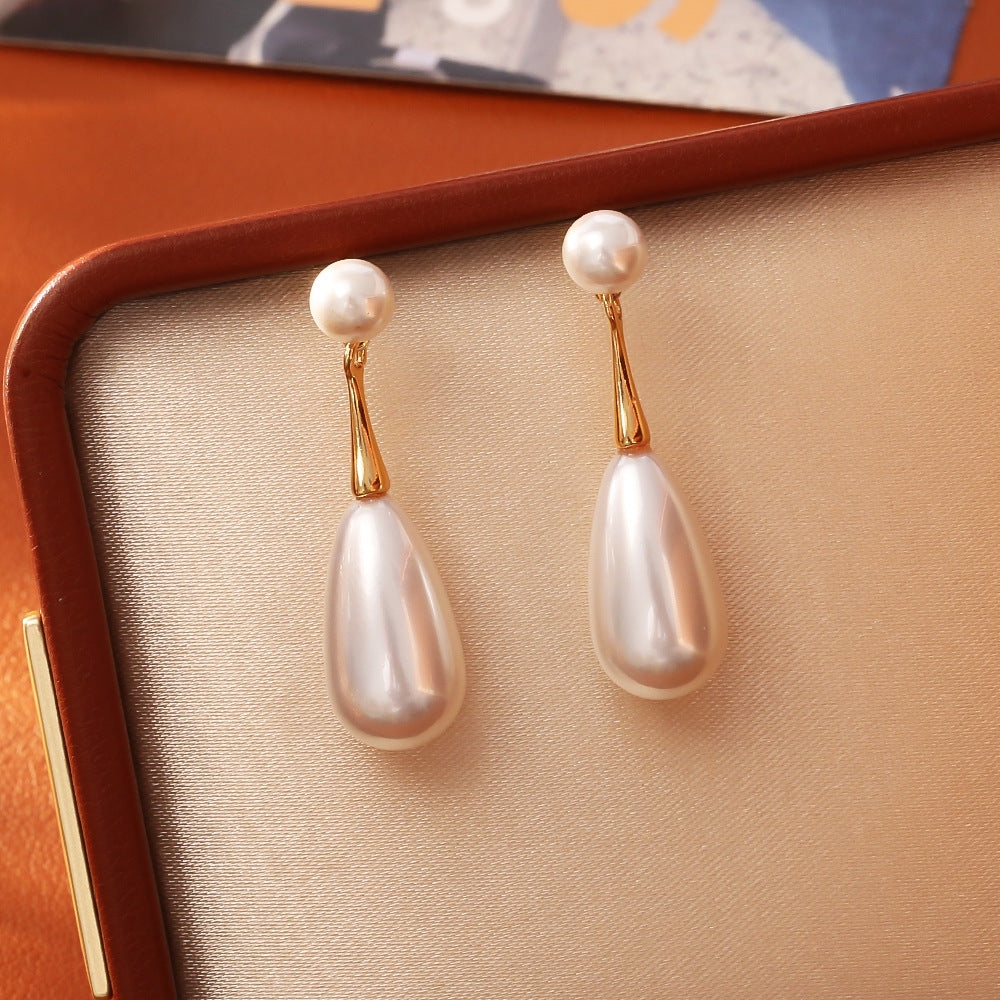 Classic Retro Water Drop-shaped Earrings Advanced Sense Stylish Simple And Versatile
