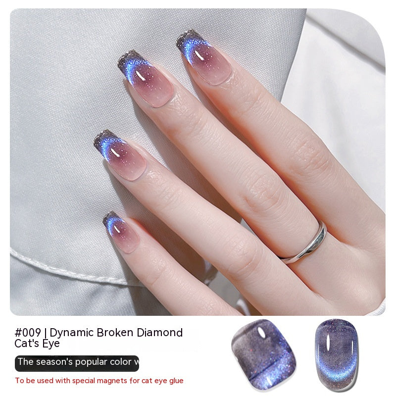 Gel Nail Polish White Cat Eyes Phototherapy Plastic