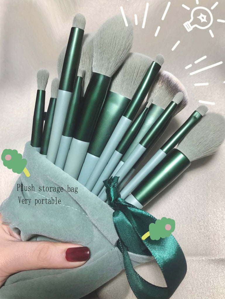 Cloth Bag Portable Soft Hair Makeup Brush Suit