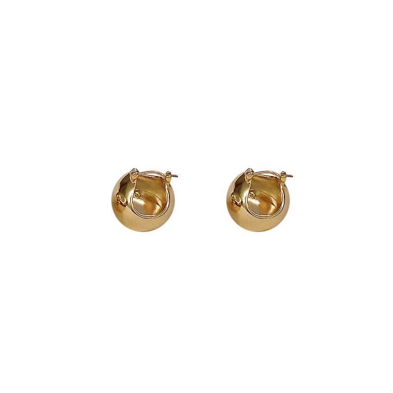 Women's Metal Ball Stud Simple Earrings