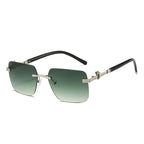 Men's And Women's Same Frameless Trimming Leopard Snake Sunglasses