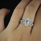 Oval Diamond Women's Ring Set