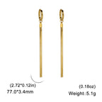 Simple Long Stainless Steel Earrings
