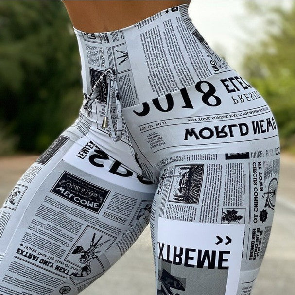 Digital Printing High Waist Stretch Yoga Pants