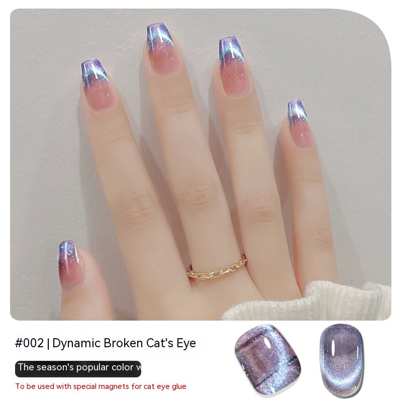 Gel Nail Polish White Cat Eyes Phototherapy Plastic