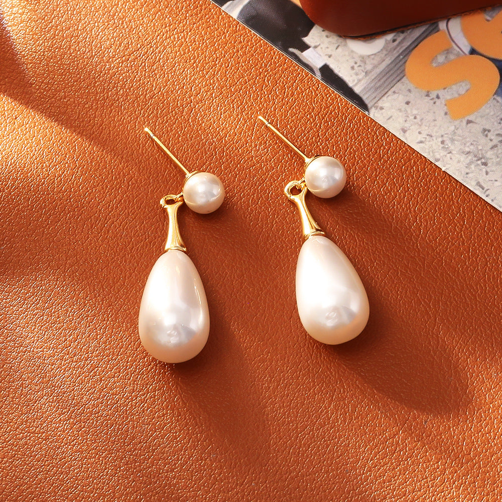 Classic Retro Water Drop-shaped Earrings Advanced Sense Stylish Simple And Versatile