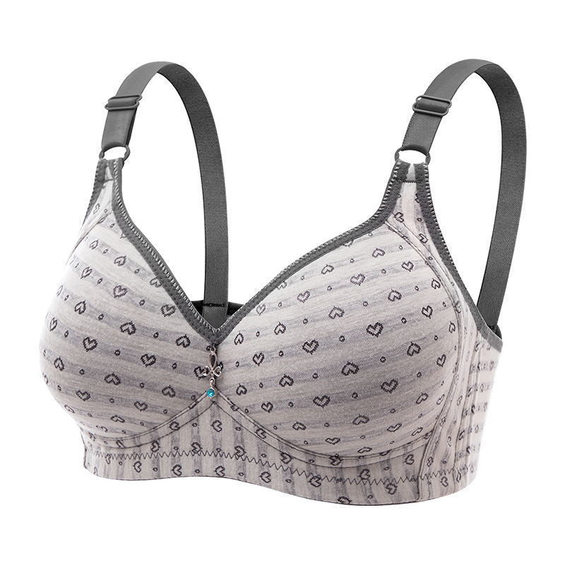 Women's Fashion Casual Breast Push Back Shaping Safety Without Steel Ring Gathering Bra