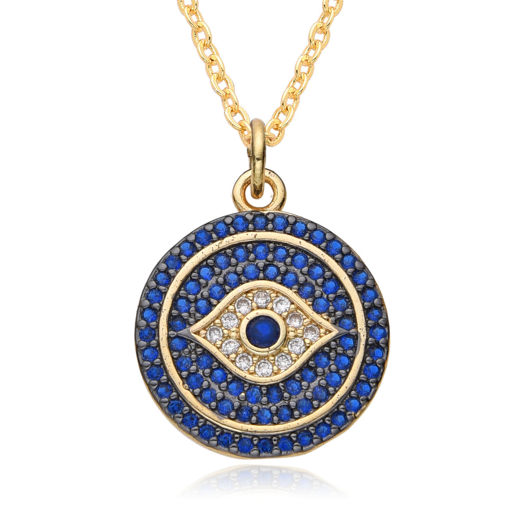 European And American Exaggerated Round Devil's Eye Necklace