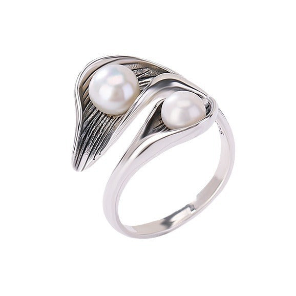 Pearl Vintage Vintage Elegant Common Calla Ball Ring Women