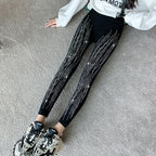 Shiny Rhinestone Leggings For Women