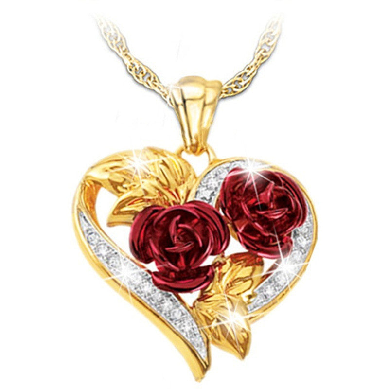 Fashion Personalized Rose Necklace Suit