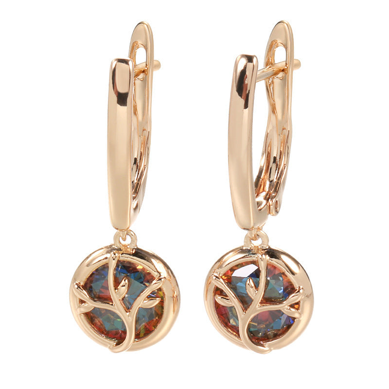 Simple Water Drop Zircon Earrings