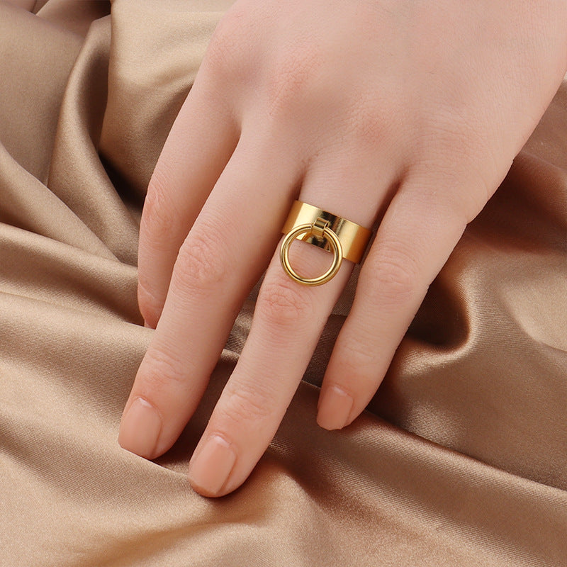 Stainless Steel Open Hanging Round Ring