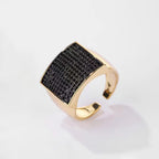 European And American Retro Gemstone Affordable Luxury Fashion Open-end Personality Ring