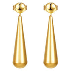 Minimalist Dual-wear-style Long Water Drop Ear Studs