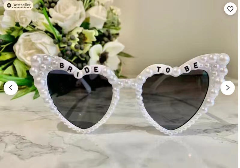 Heart Black Sunglasses Decoration