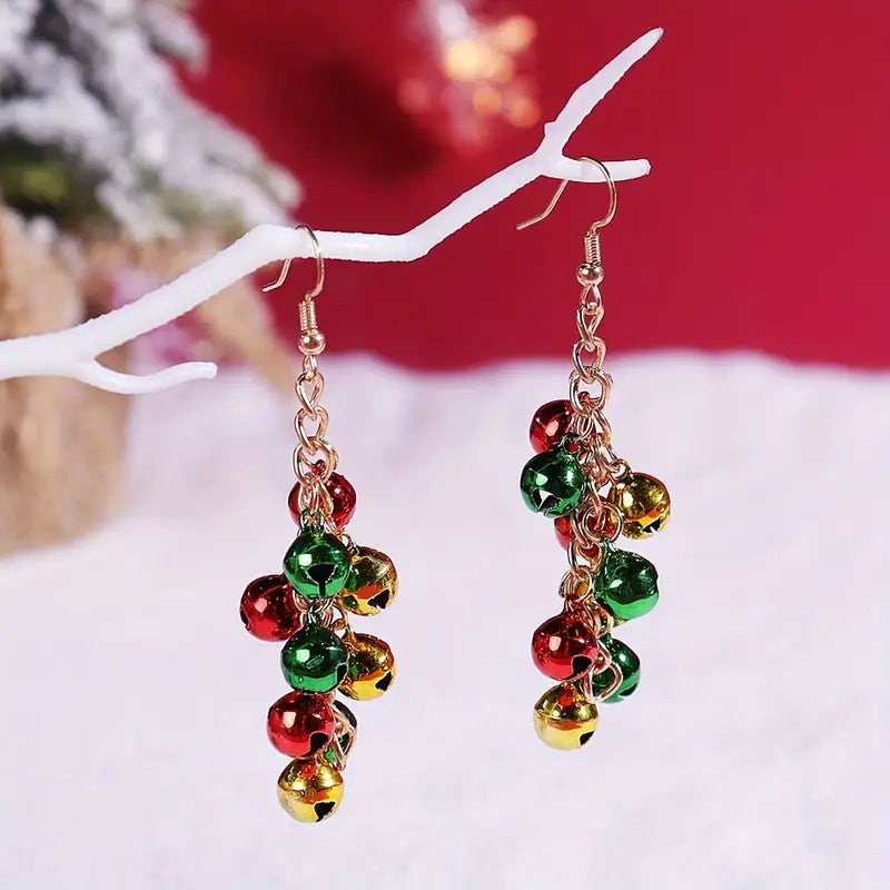 Christmas Earrings Female Creative Straight Spiral