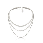Punk Geometric Snake Bones Chain Multi-layer Necklace