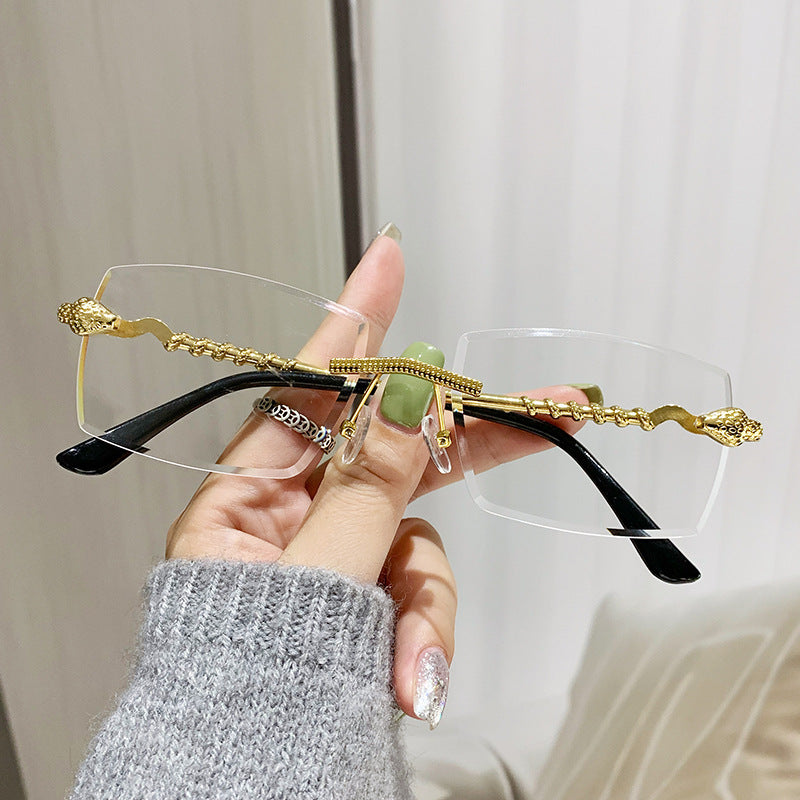 European And American Frameless Polygon Glasses