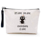 Student Minimalist Pencil Case Portable Canvas Wear-resistant Buggy Bag