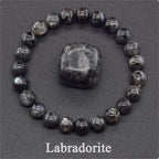 Natural Stone Elastic String Beaded Bracelet