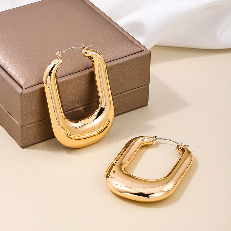 Creative U-shaped Irregular Exaggerated Temperamental Vintage Earrings