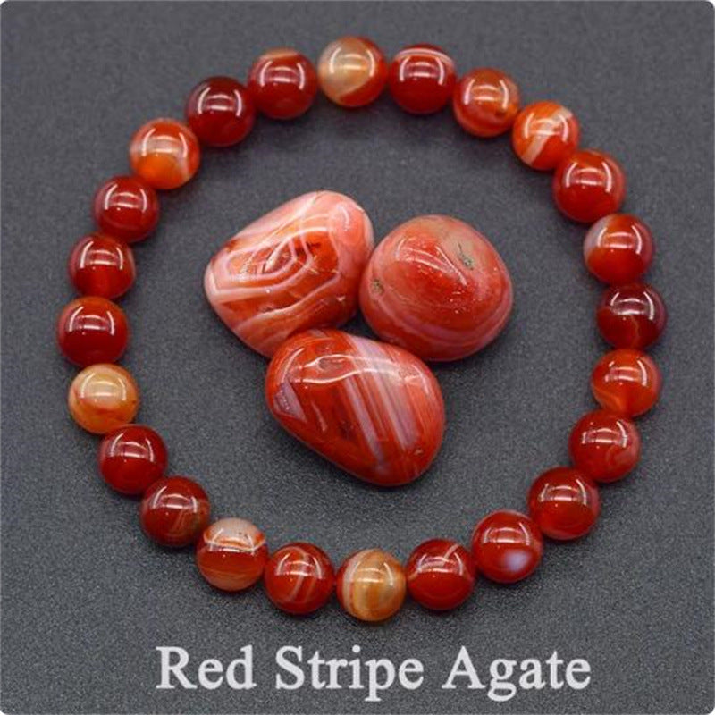 Natural Stone Elastic String Beaded Bracelet