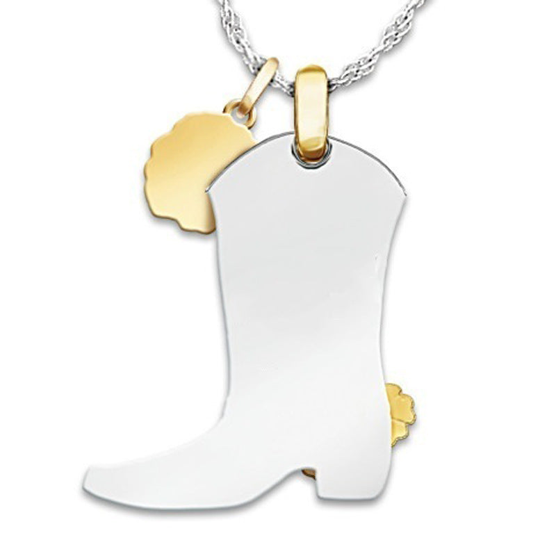 Women's Western Rose Boots Necklace