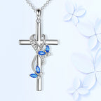 Women's Necklace Elegant Butterfly Cross Pendant
