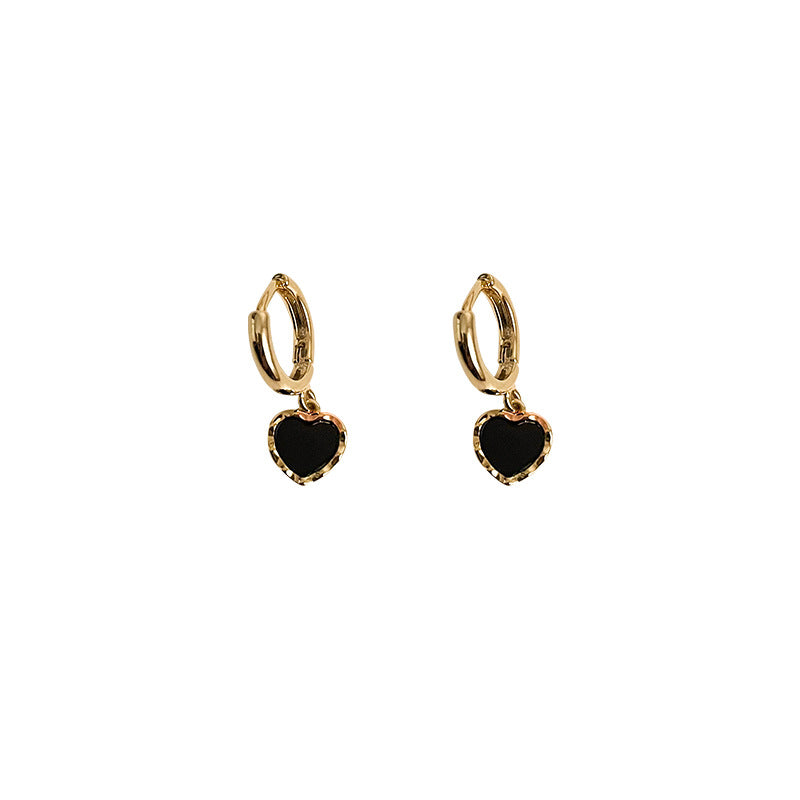 Black Heart Temperamental Earrings