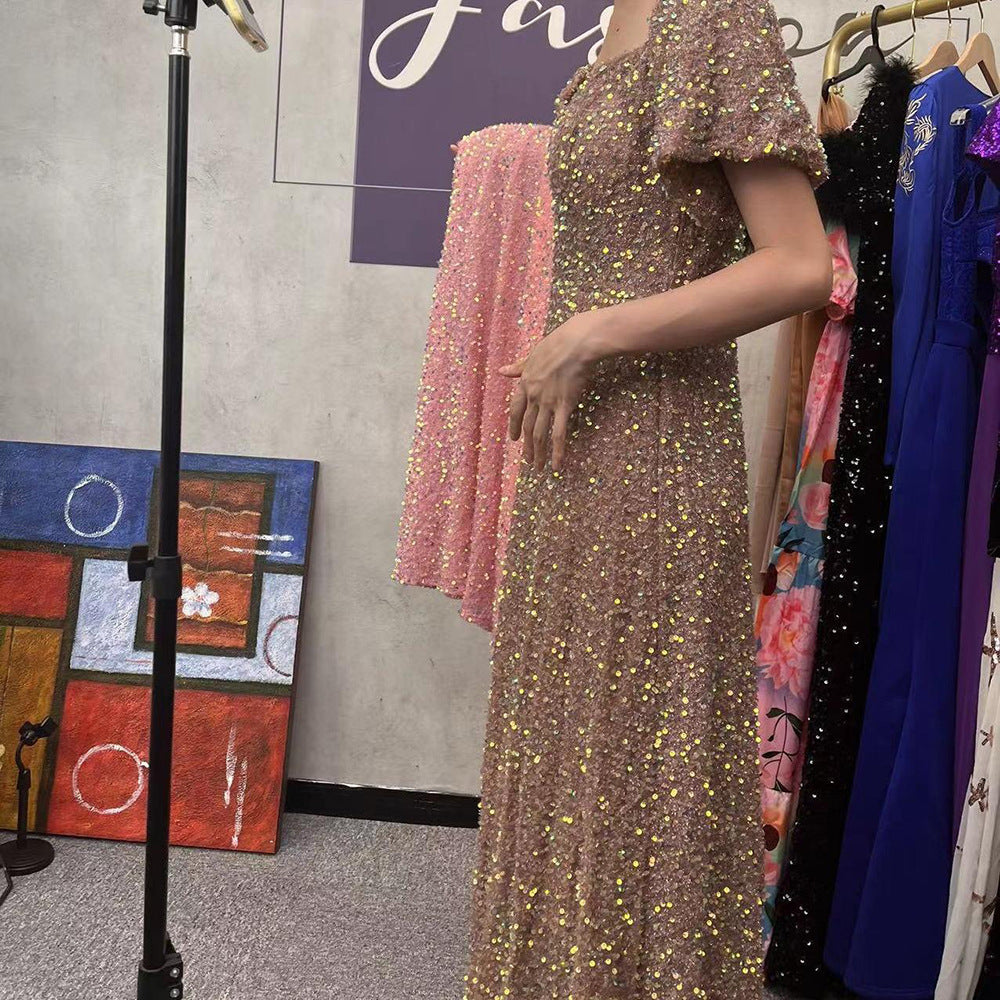 European And American Women's Clothing Fashion Sexy Dress Sequins