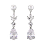 Fashion Leaves Zircon Water Drop Earrings Women