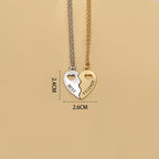 Good Friend Two Half Heart Necklace