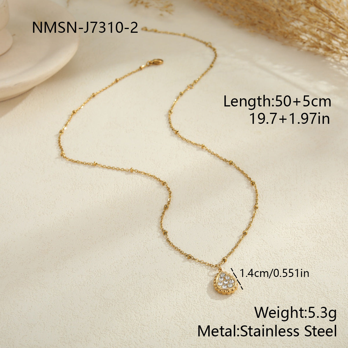 Temperament Star Moon Pendant Stainless Steel Necklace Neck Accessories