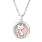 Pendant Perfume Locket Stainless Steel Essential Oil Diffuser Women's Necklace