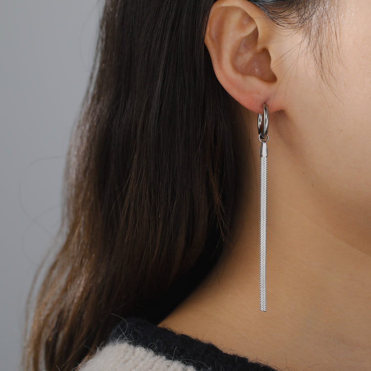 Simple Long Stainless Steel Earrings