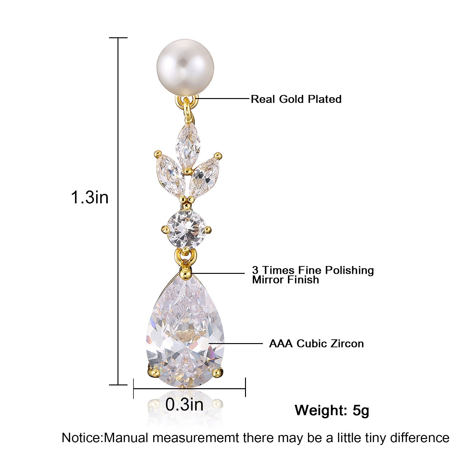 Fashion Leaves Zircon Water Drop Earrings Women